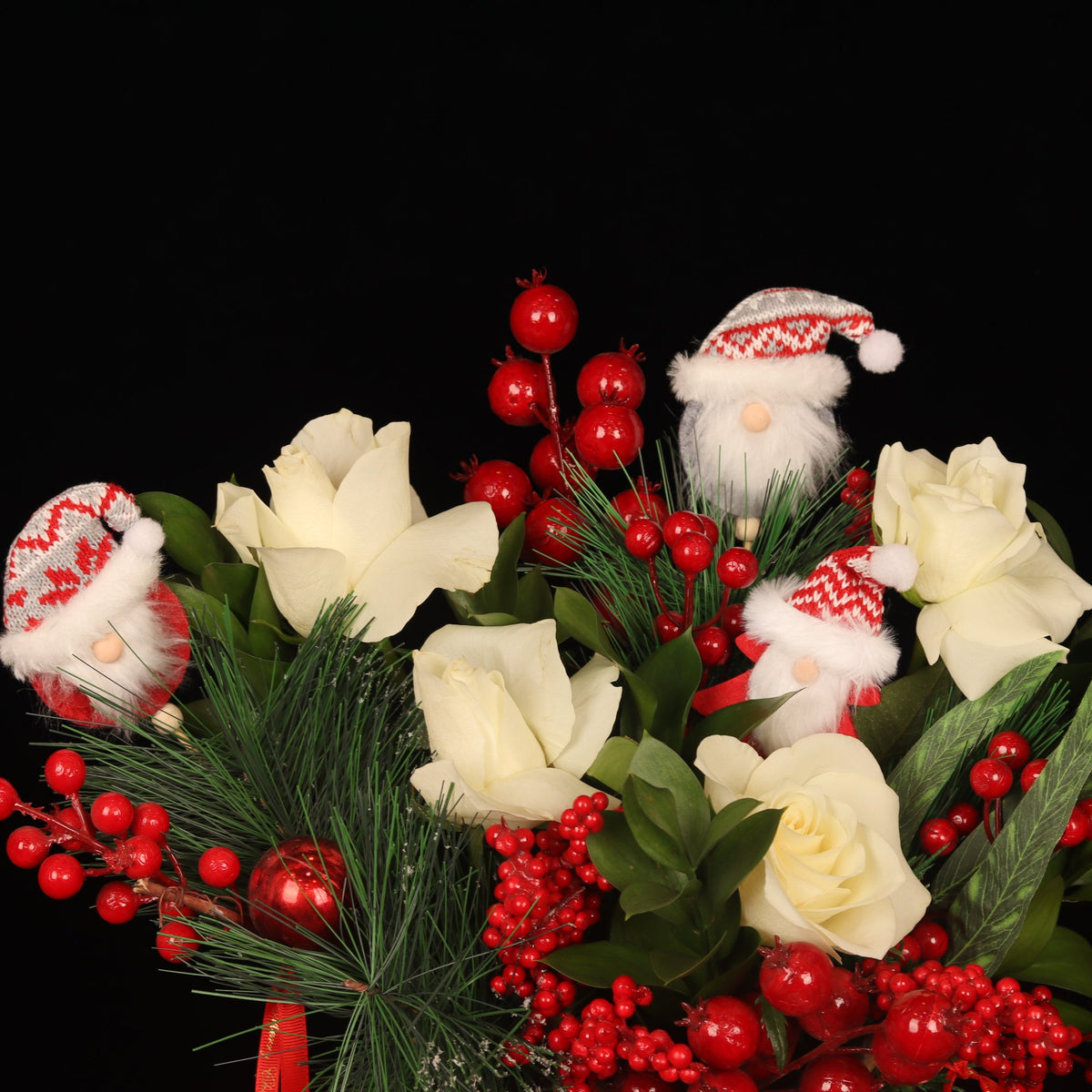 Enchanted Santa - alternate view, Christmas flower box delivery Dubai