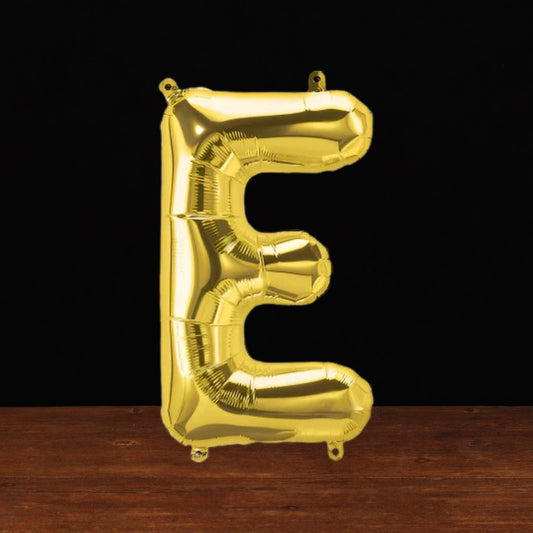 Gold Letter E Balloon