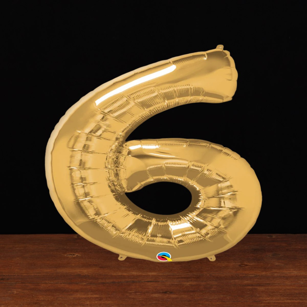 Gold Number 6 Balloon