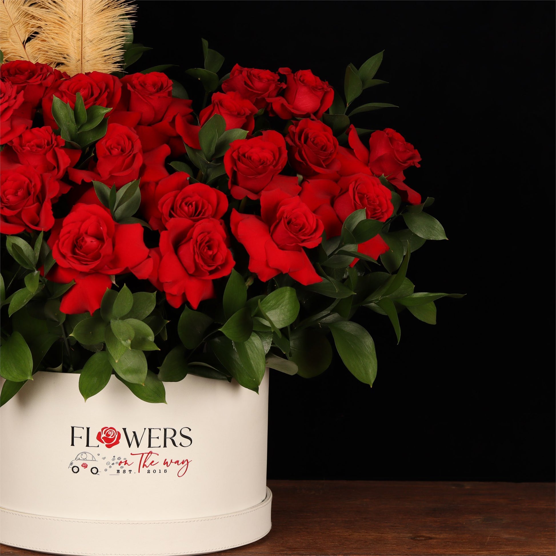 Grand Red Rose Box - alternate view