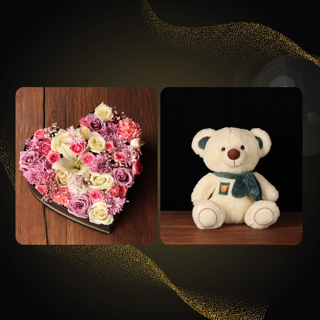 Heart Blooms & Teddy Offer