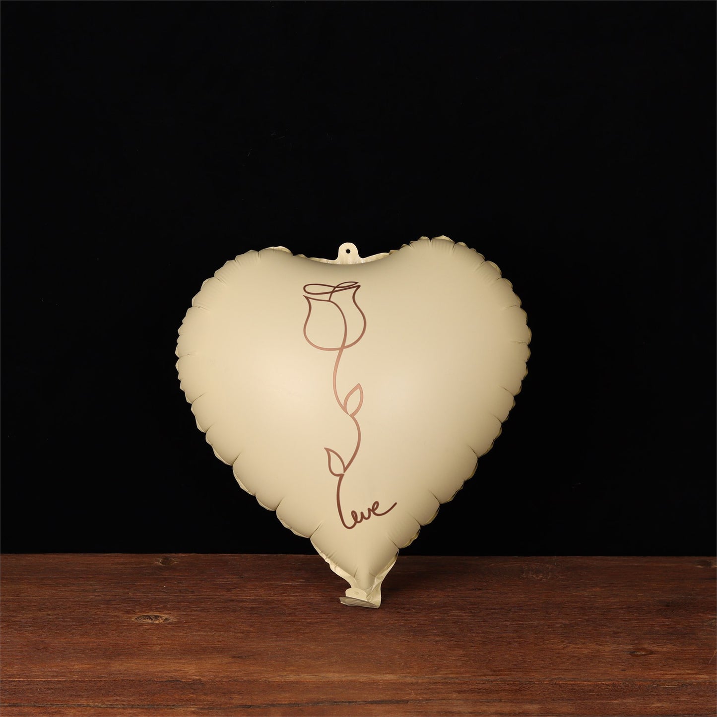 Ivory Rose Heart Balloon