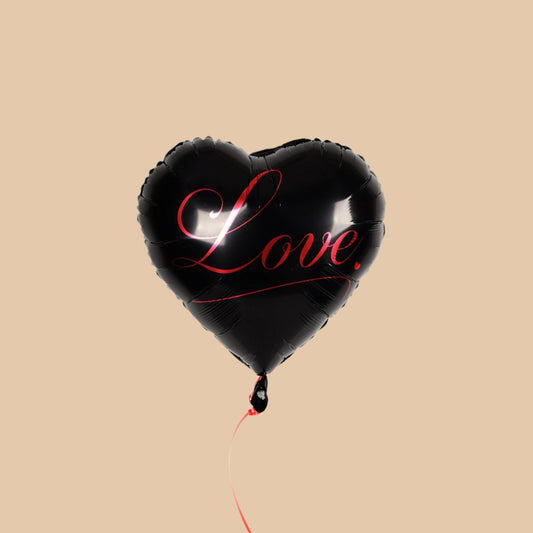 قلب أسود | Black Heart Balloon - Flowers On The Way