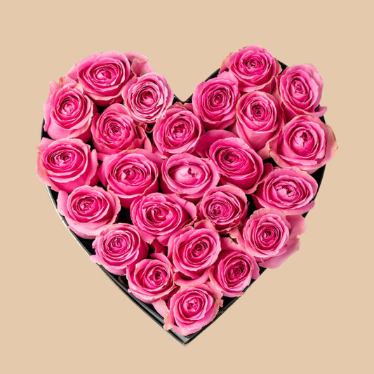 قلب وردي | Pink Heart Box - Flowers On The Way