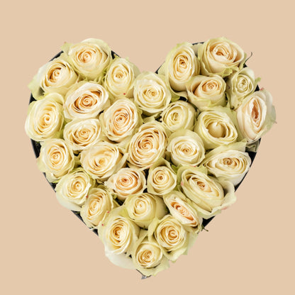قلبي الأبيض | White Heart Box - Flowers On The Way
