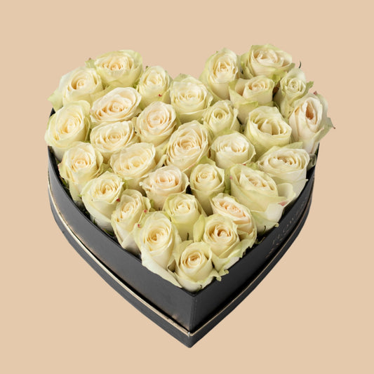 قلبي الأبيض | White Heart Box - Flowers On The Way