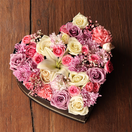 Lilac Heart Bloom Box