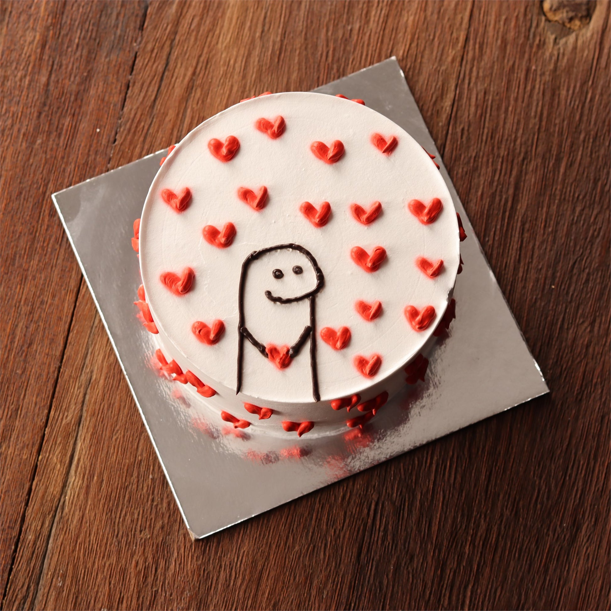 Little Hearts Vanilla Cake - alternate view