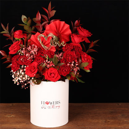 Love Fan Rose Box - alternate view