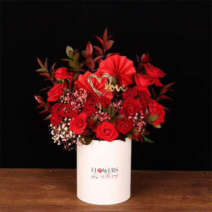 Love Fan Rose Box