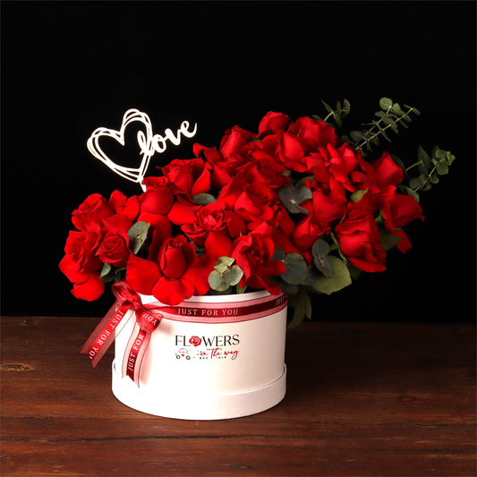 Love Script Rose Box