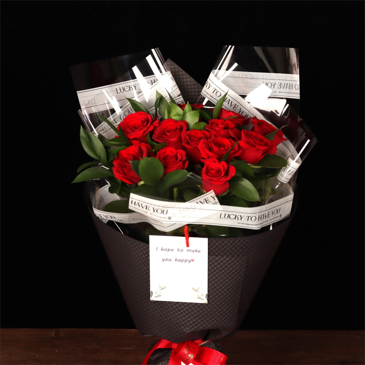 Lucky To Have You Roses - alternate view