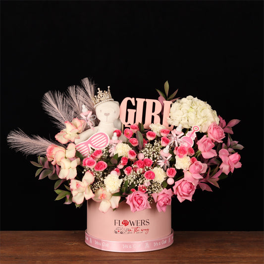 Luxury Baby Girl Flower & Plush Box