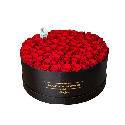 119 roses, one powerful statement — Power of Roses is a luxurious large black box filled with 119 stunning roses, meticulously arranged to impress. A bold and elegant gift for prestigious occasions, heartfelt tributes, or grand celebrations. Available with same-day flower delivery in Dubai.