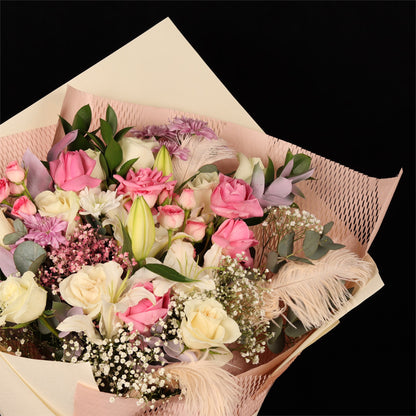 Pastel Pampas Bouquet - alternate view