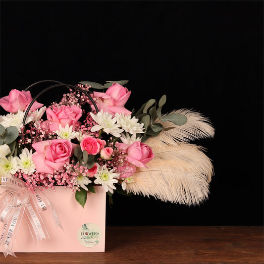 Pink Feather Recovery Box - alternate view