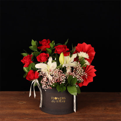 Red & White Lily Box