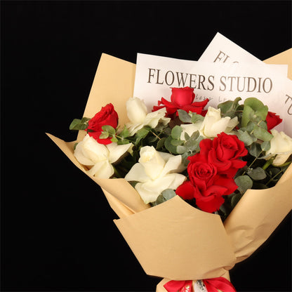 Red & White Studio Bouquet - alternate view