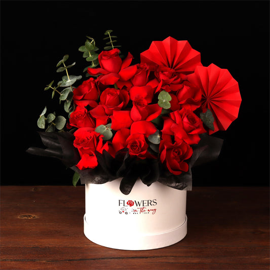 Red Fan Bloom Box