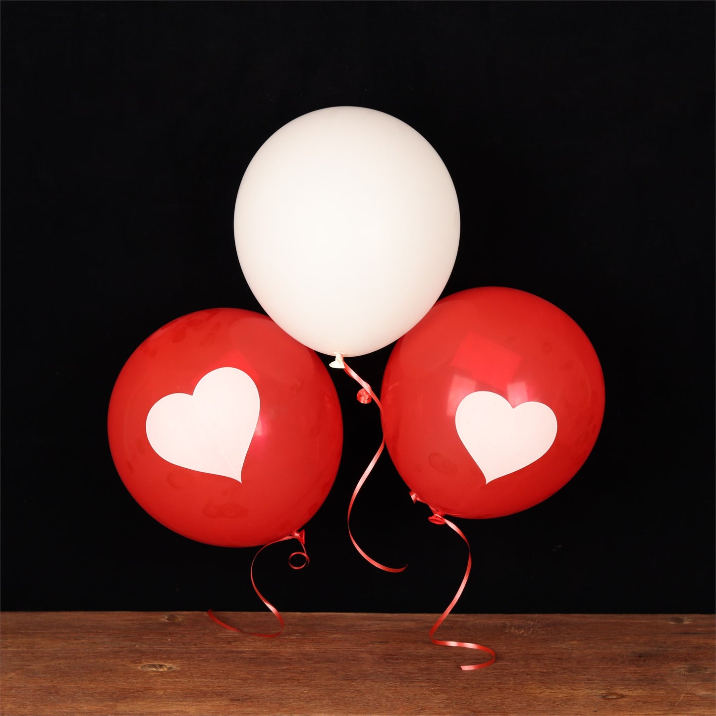 Red Heart Balloon Trio