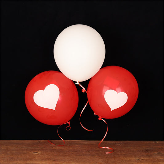 Red Heart Balloon Trio