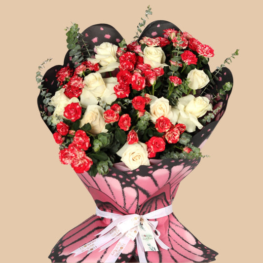 رفرفة الألوان | Colorful Wings Bouquet - Flowers On The Way