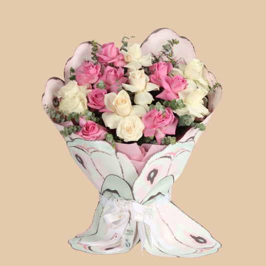 رفرفة ناعمة | Soft Flutter Bouquet - Flowers On The Way