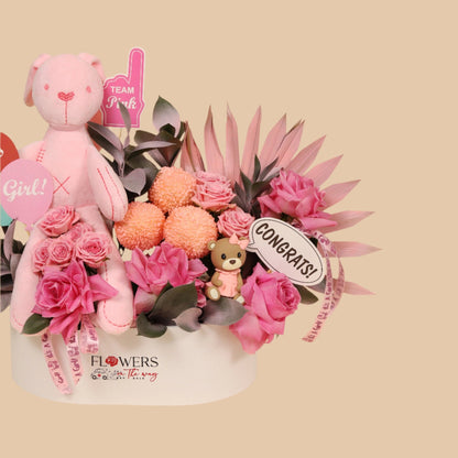 رقة مولودة | Soft Arrival – Baby Girl - Flowers On The Way