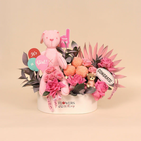 رقة مولودة | Soft Arrival – Baby Girl - Flowers On The Way