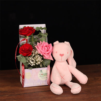 Rose Box & Bunny Set