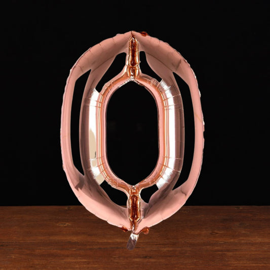 Rose Gold Number 0 Balloon