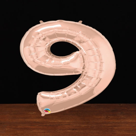 Rose Gold Number 9 Balloon