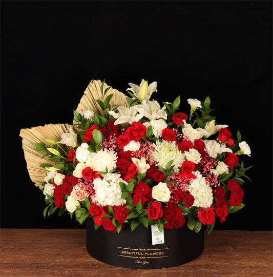 Royal Red & White Arrangement