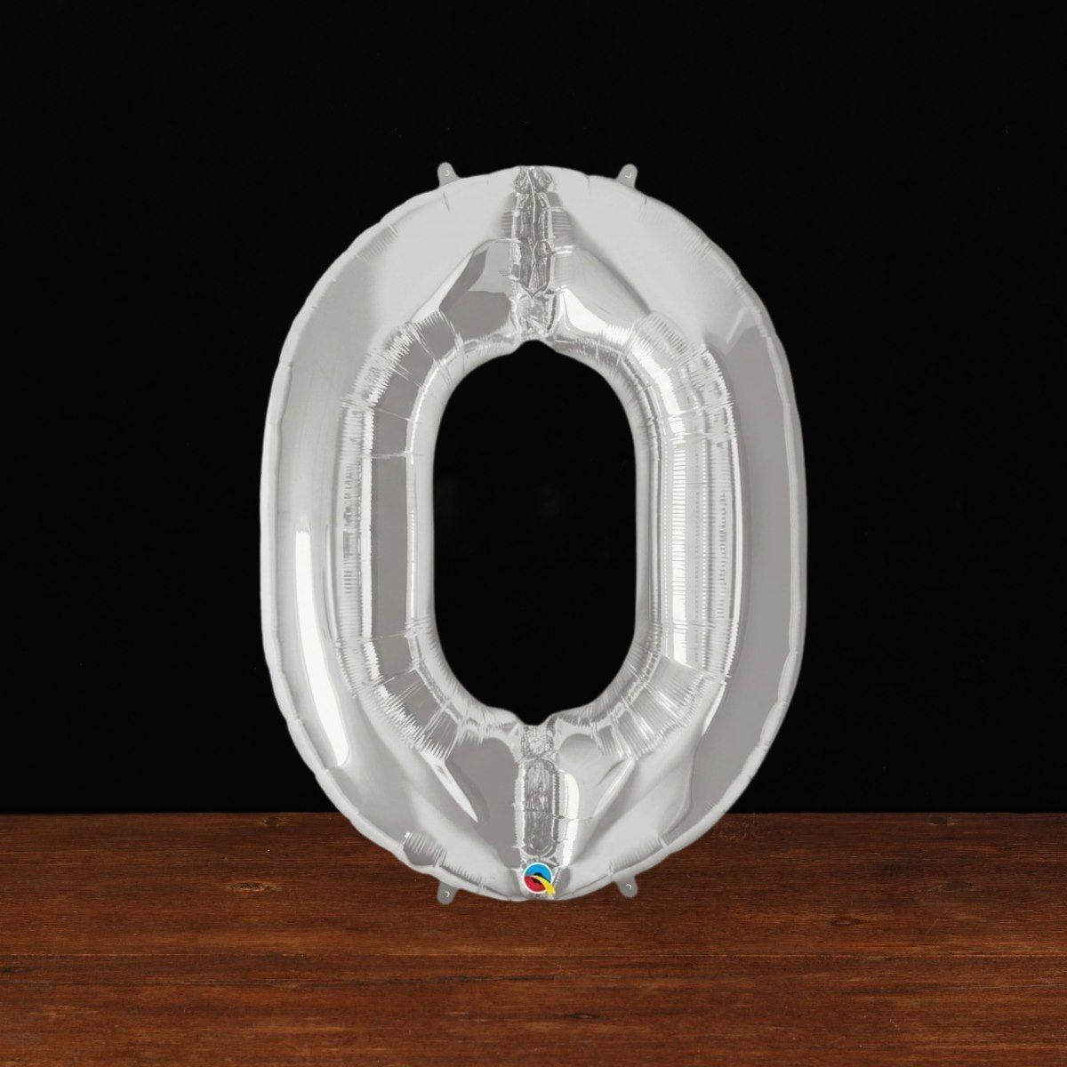 Silver Number 0 Balloon