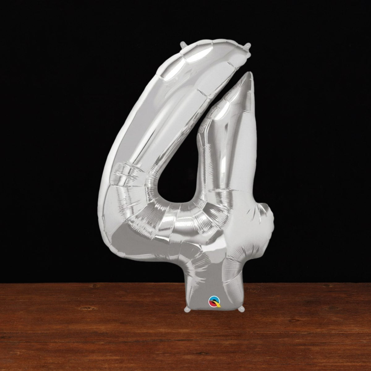 Silver Number 4 Balloon