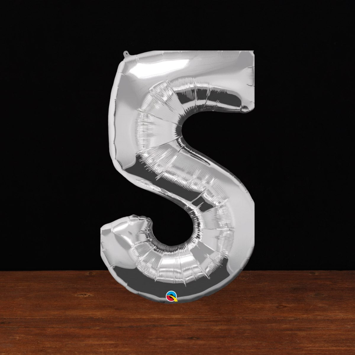 Silver Number 5 Balloon