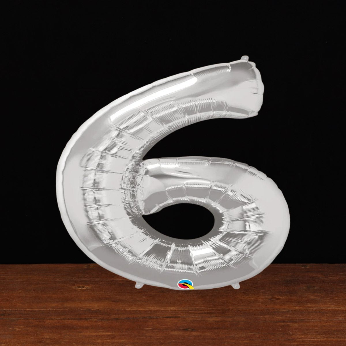 Silver Number 6 Balloon