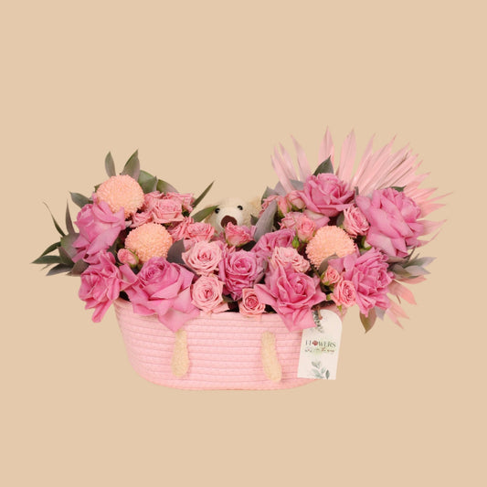 سلة الأحلام | Dream Basket – Baby Girl - Flowers On The Way