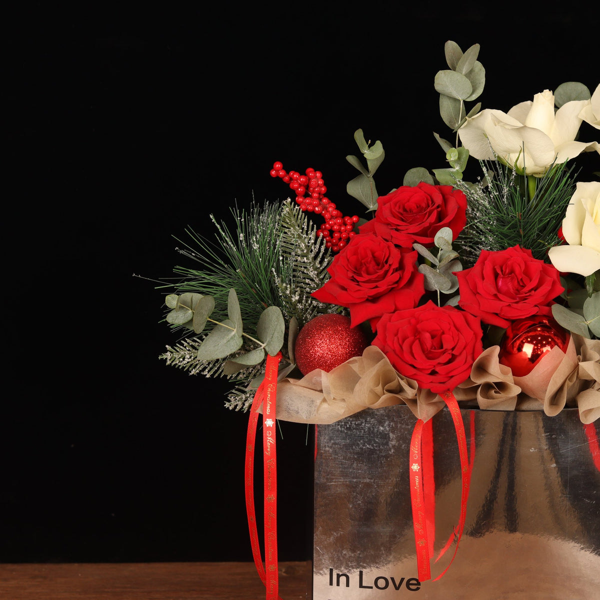 Starlight Elegance Bag - alternate view, Christmas gift flowers delivery Dubai