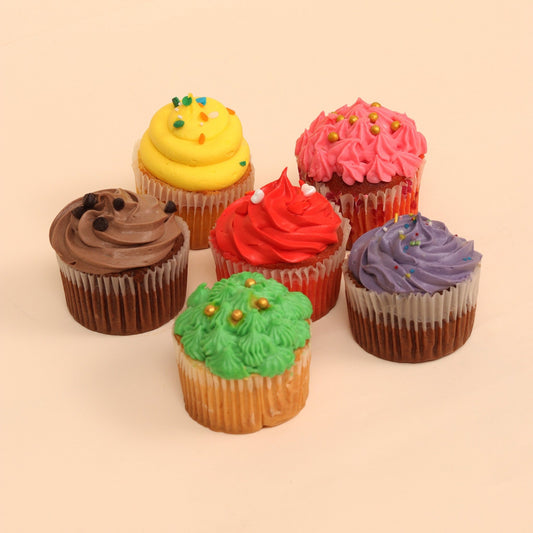 طقم كب كيك 6 قطع | Rainbow Cupcake Set (6 pcs) - Flowers On The Way