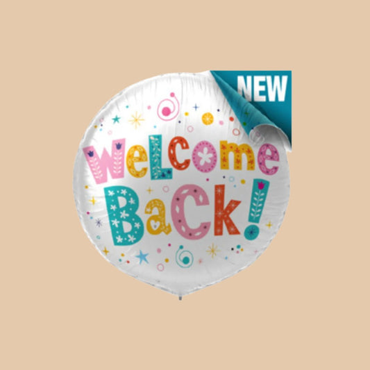 ترحيب دافئ | Welcome Back White Balloon - Flowers On The Way