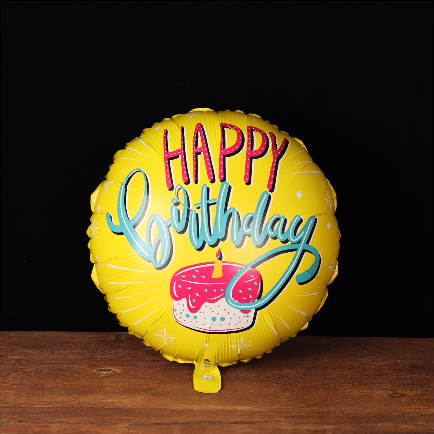 Yellow Birthday Cake Balloon